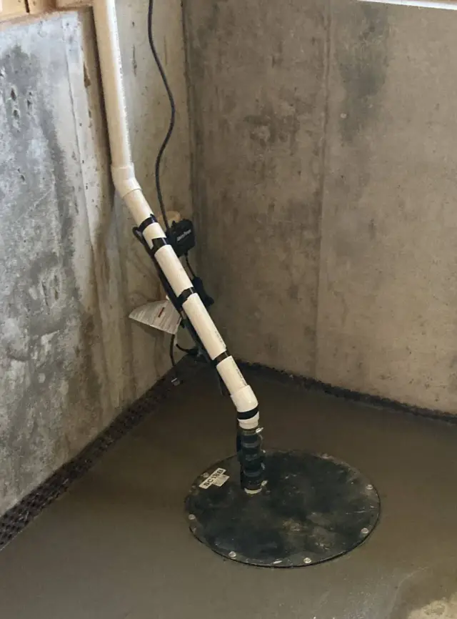 Sump pump installation project photo 2
