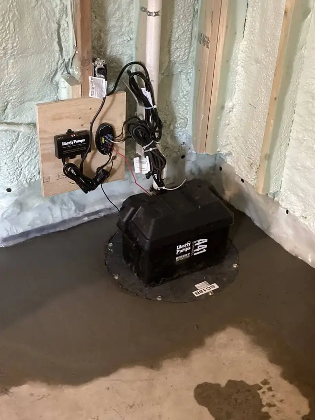 Sump pump installation project photo 3