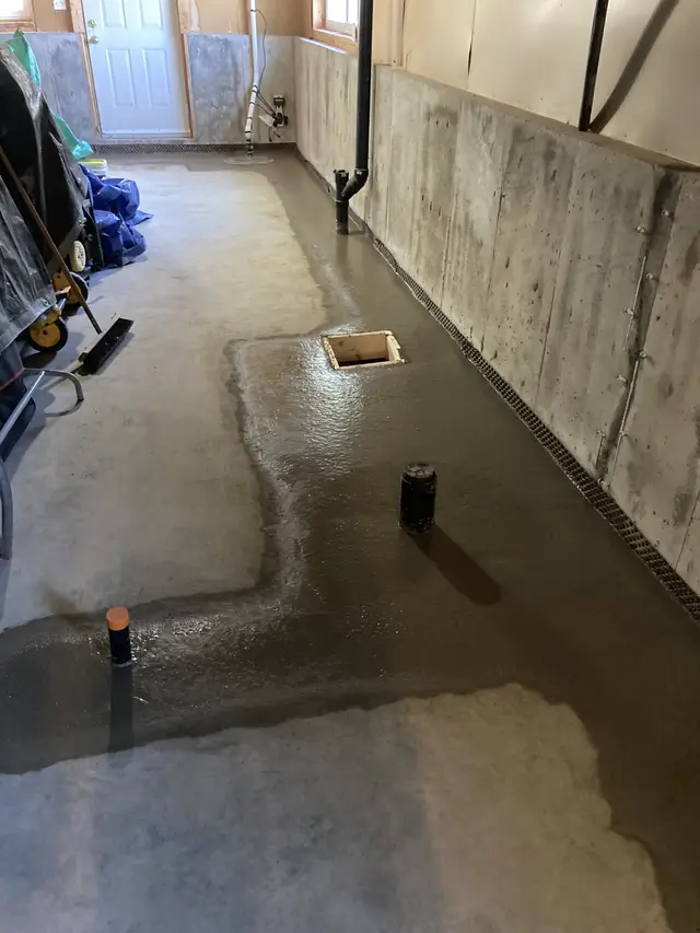 Basement waterproofing project photo 3