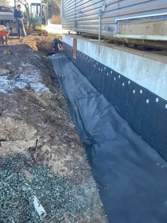 Basement waterproofing project photo 6