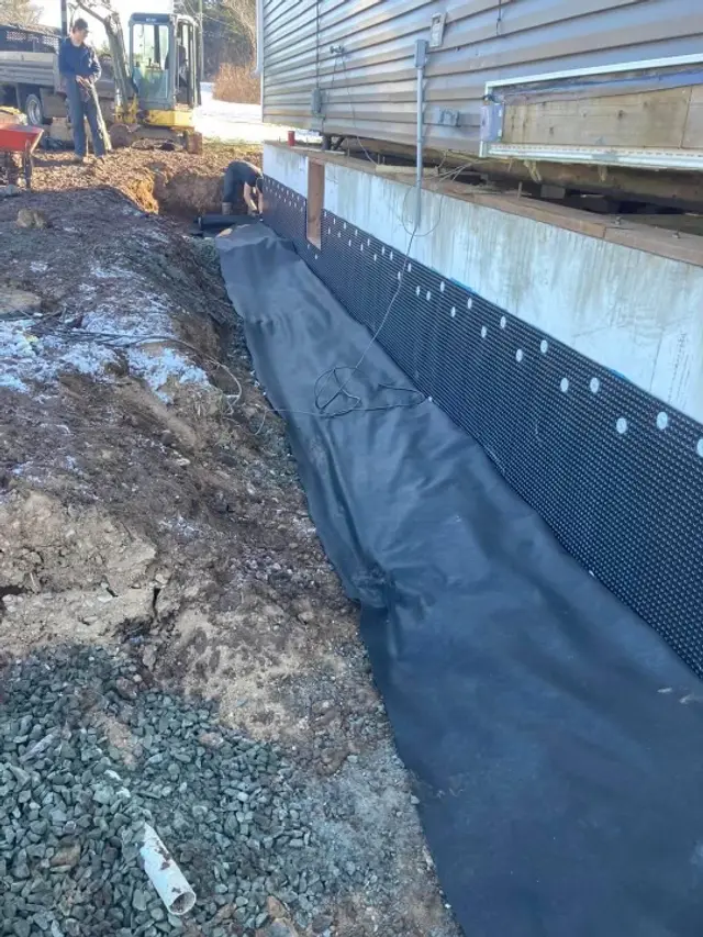 Basement waterproofing project photo 6