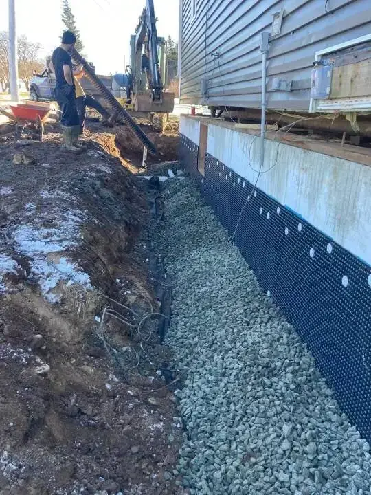 Basement waterproofing project photo 7