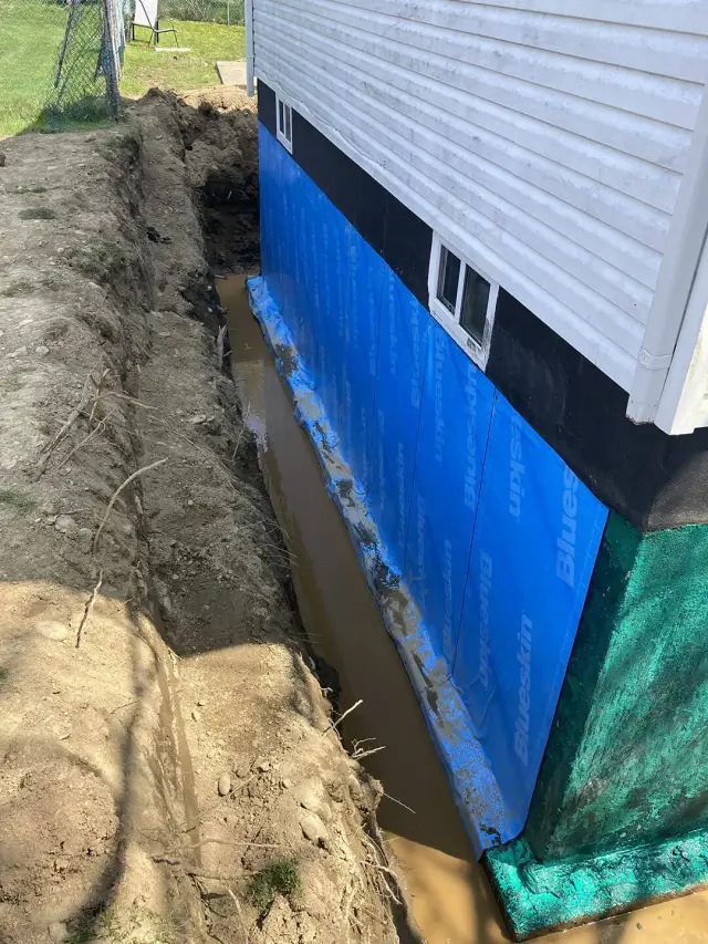 Basement waterproofing project photo 8